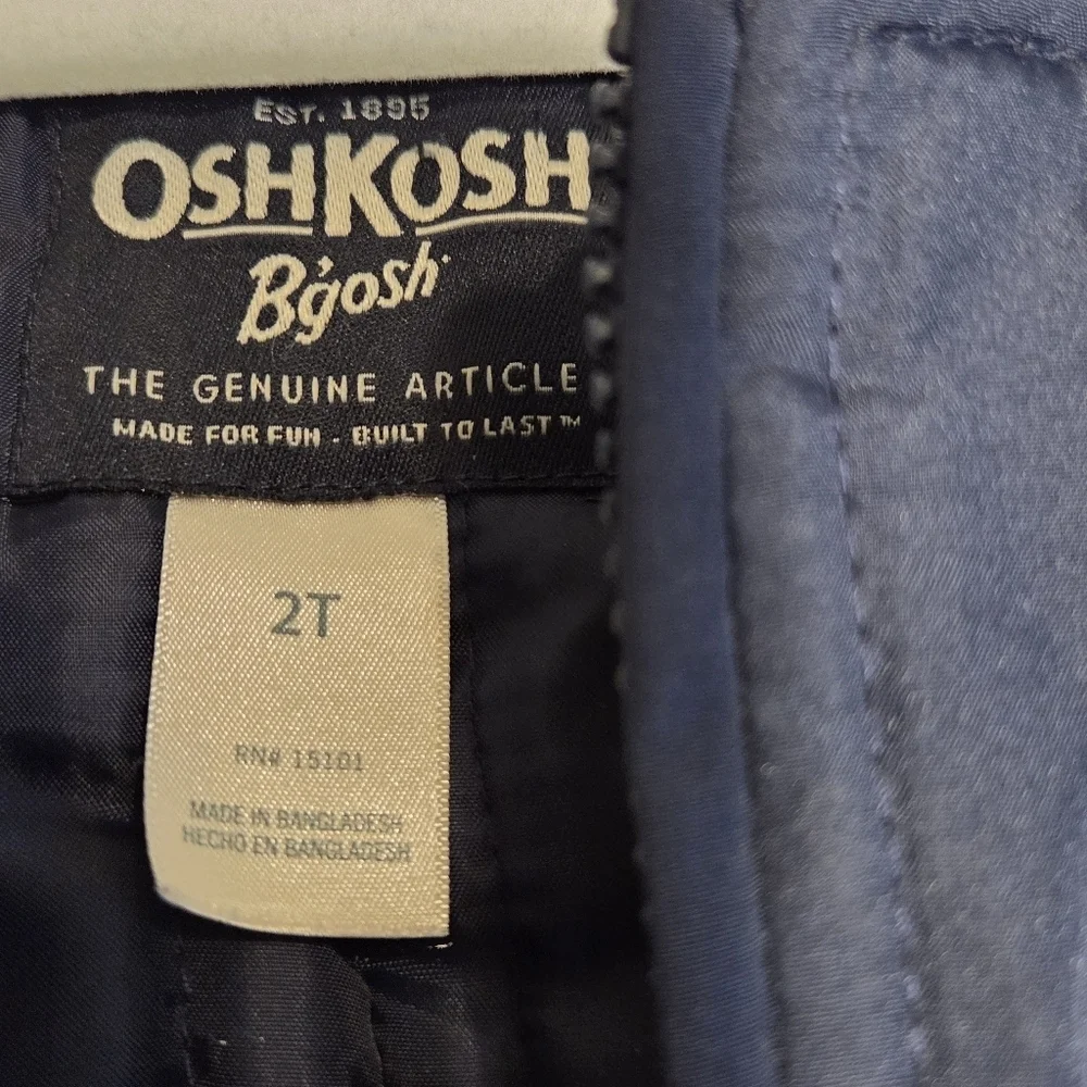 Oshkosh B'gosh Navy Kids Bib Snow Overalls Sz 2T Winter Outdoors